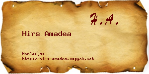 Hirs Amadea névjegykártya